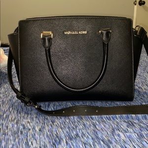 Michael Kors black purse with strap